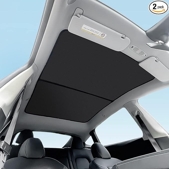 Tesla Model Y Sunshade Roof Never Sag Heat-Insulating, UV-Protective, Nano Ice-Crystal Coatings Interior Accessories for Tesla Model Y 2019-2024