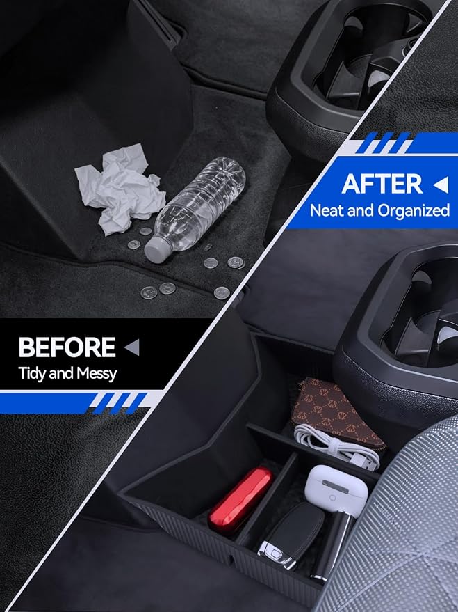 for BMW iX Center Console Organizer 2022-2026 BMW iX xDrive45 xDrive60 M70 Accessories Armrest Tray Middle Storage Box Insert Container Durable ABS Plastic