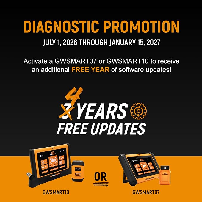 GEARWRENCH 5 pc. Automotive Diagnostic Set with Cart – 10" Bidirectional Diagnostic Tablet, TPMS Programming Tool & 20 Rubber Valve Sensors, HD USB-C Endoscope Camera, Mobile Work Cart | GWSMARTMOD