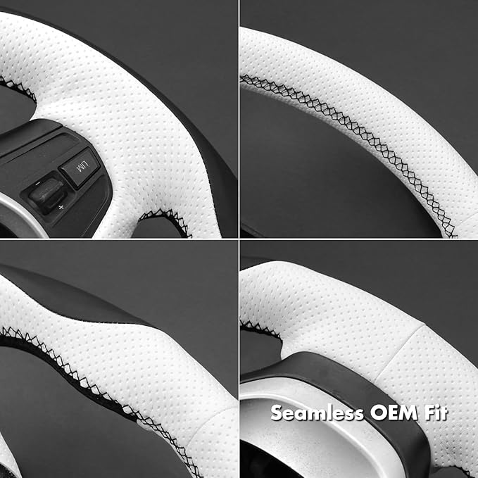 MEWANT Hand Stitch Steering Wheel Cover for BMW 2 Series F22 F23 2014-2020 3 Series F30 F34 2012-2018 4 Series F32 F33 F36 2014-2020 Custom DIY Wrap Interior Accessories