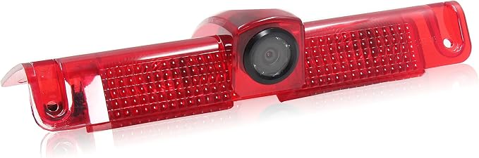 EWAY 3rd Third Brake Light Backup Camera for Chevrolet Express/GMC Savana Explorer Van 1500 2500 3500 2003-2019 Roof Mount Reversing Camera for Cargo Top Rear Brake Light w/ 8 IR Light Night Vision