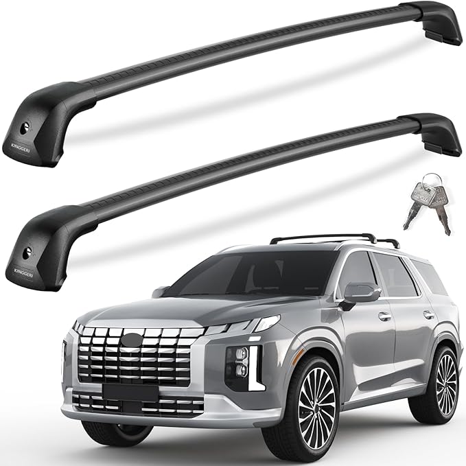 KINGGERI 330lb Lockable Roof Rack Cross Bars Compatible with Hyundai Palisade 2019-2025 SE SEL XRT Limited Calligraphy, Heavy Duty Rooftop Aluminum Roof Rails Crossbars Cargo Luggage Accessories
