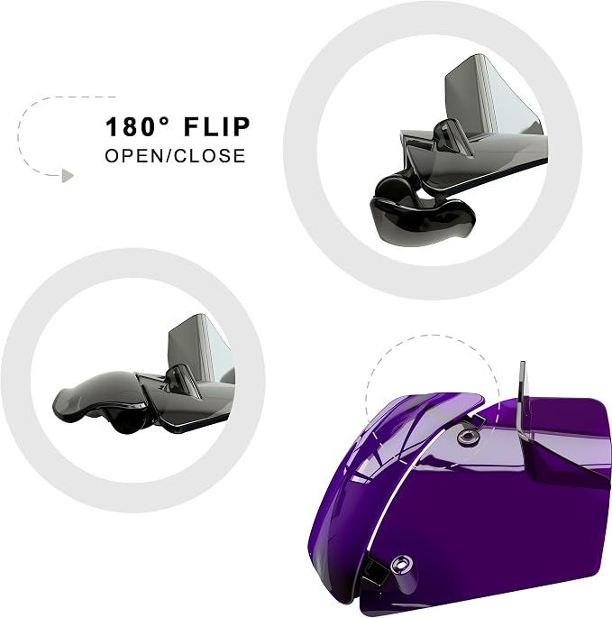 Side Wings Wind Air Deflector Fairing Fit for Harley 2024-2026 CVO Road Glide ST FLTRXSTSE 2024-2026 Road Glide FLTRX 2023-2025 CVO Road Glide FLTRXSE (Purple)