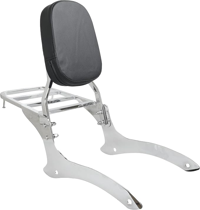 Sissy Bar & Rack Fits for Yamaha V Star XVS 1100 Classic Dragstar | Passenger Backrest & Luggage Rack 2000-2011 V Star XVS 1100 Classic Dragstar XVS 1100 Classic Chrome