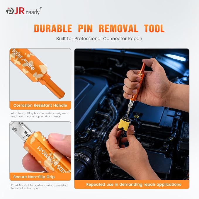JRready Pin Removal Tool Kit Universal Pin Extractor for TE Micro Timer, TAB 1.6, Delphi DSQ 1.5: FEP 1.5, Bosch BMK 0.6, AMP MCP 1.5k Series Connector Terminal ACTCRH7A09