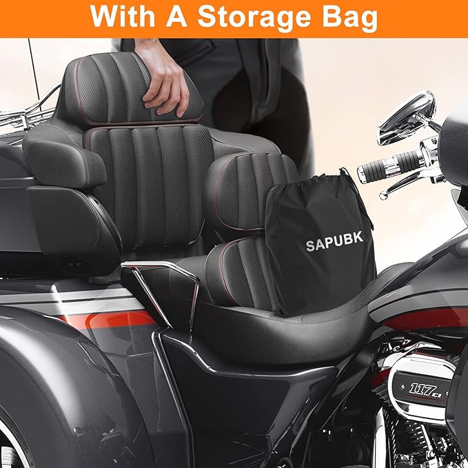 Waterproof Motorcycle Cover Replace for Harley Davidson Trike with Anti-Theft Lock Hole & Reflective Strips for Outdoor Rain Snow Protection
