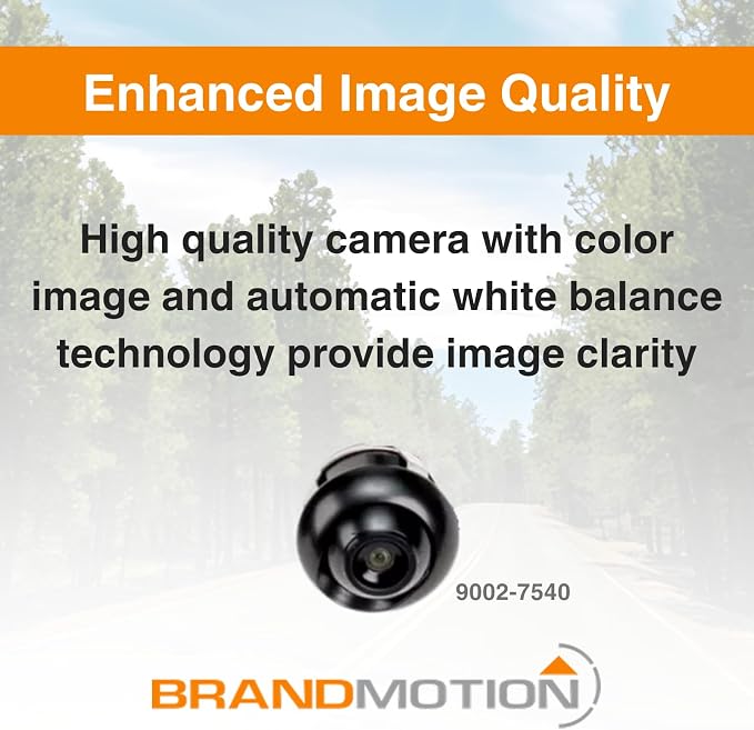 Brandmotion 9002-7540 Factory Tailgate Harness with Bullet Camera | Fits 2011-2016 F250 F350 Super Duty | Waterproof Case | Color Image with Automatic White Balance | Rear View Camera