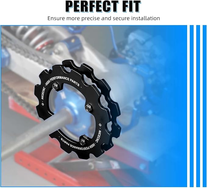 NICECNC Black ATV Chain Guard Compatible with Yamaha Raptor 700R YFM700R 2012-2026, Raptor 700 YFM700 2013-2026, Raptor 700 YFM700 2006-2011, Accessories