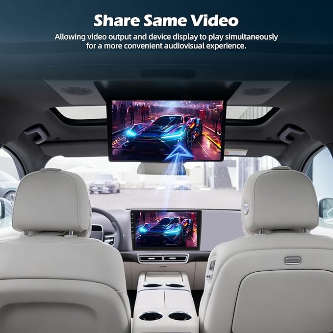 Single Din Car Stereo with Mirror Link for Android/iOS, 9 inch Touch Screen Car Radio with Bluetooth FM/EQ/USB Fast Charging/Multiple UI/SWC/Backup Camera+ Built-in Mic