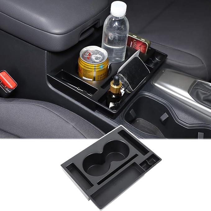 Center Console Armrest Storage Box Compatible with Nisan Frontier 2022-2025, ABS Front Cup Holder Organizer Tray Armrest Storage Accessories