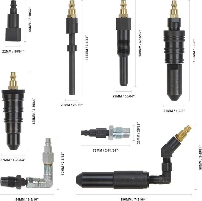 WINTOOLS Compatible for 1000 Psi Diesel Engine Compression Pressure Tester for Ford Cummins NAVISTAR Detroit