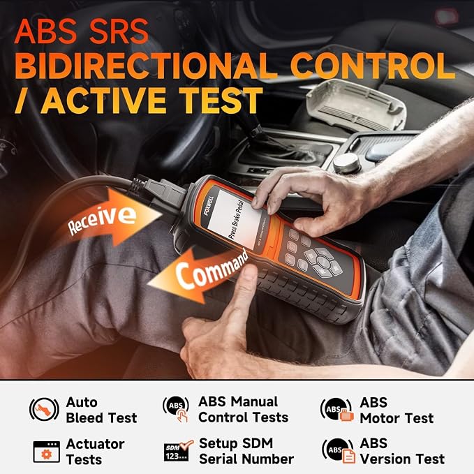 FOXWELL NT630 Plus OBD2 Scanner ABS Auto Bleed Scan Tool with Diagnostic Extension Cable