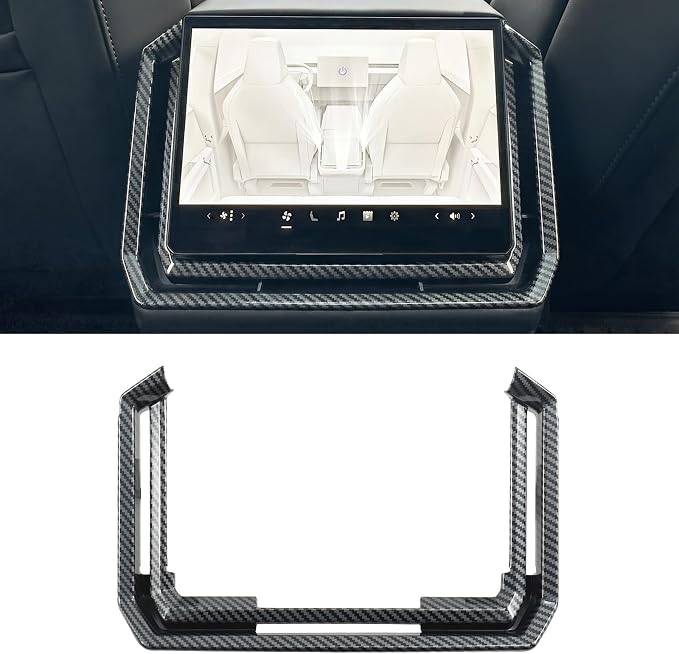 Carbon Fiber Rear Row AC Air Vent Trim Cover Compatible with Tesla Cybertruck 2024-2026