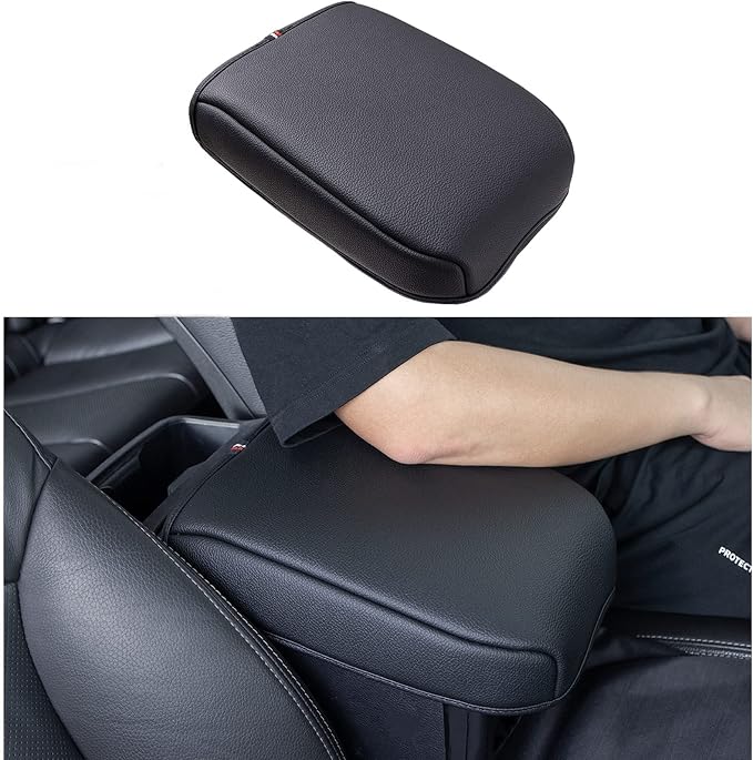 JDMCAR A/C Vent Ring Outer Trim Decoration Covers (4 pcs Set, Red) and Center Console Cushion Compatible with Toyota Tacoma Accessories 2016-2022 2023