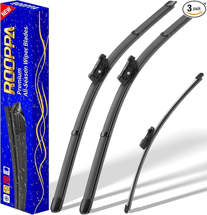 3 wipers Replacement for 2018-2022 2023 VW Volkswagen Atlas, Windshield Wiper Blades Original Equipment Replacement - 26"/22"/12" (Set of 3) Top Lock