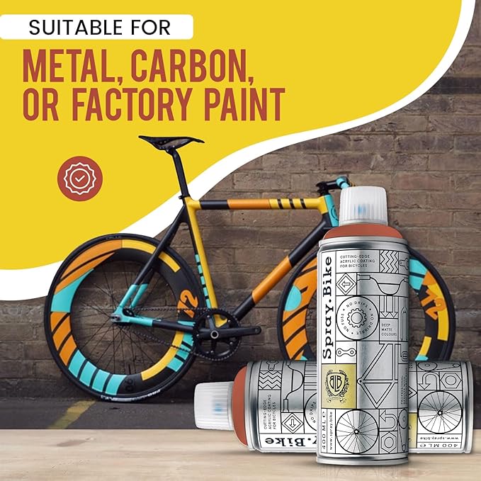Spray.Bike Spray Paint | Designed Mainly for Bicycles | Multi-Use Acrylic Spray Paint for Metal, Plastic | High Coverage Bike Paint, 400ml, Rudge