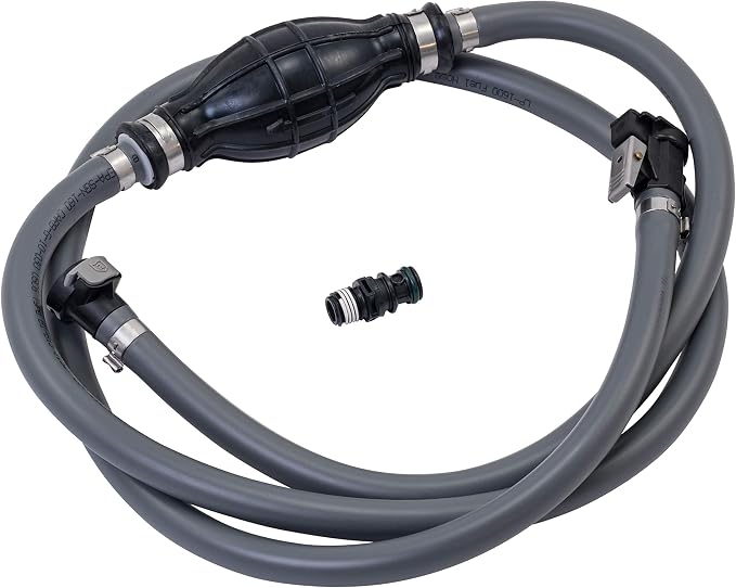 Attwood 93806MUS7 Marine Boat Fuel Line Kit with Universal Sprayless Fuel Connector, 6-Foot x 3/8-Inch - Mercury