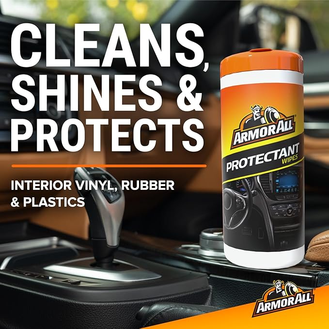 Car Wipes Multi-Pack by Armor All, Cleans Vehicle Interior and Exterior, Includes Armor All Protectant Wipes, Glass Wipes, and Cleaning Wipes, 3-Pack, 30 Car Wipes Each