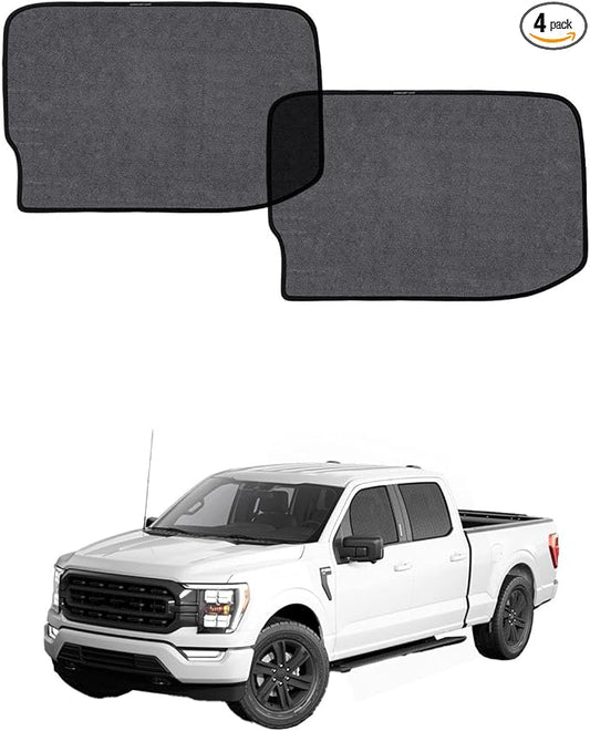 Car Window Shade for Ford F150 2021-Now,2 Pack UV & Glare Protection, Breathable Privacy Screen, Insect & Bug Blocker Magnetic Mesh Side Rear Sun Shades for Baby Camping, Napping & Travel