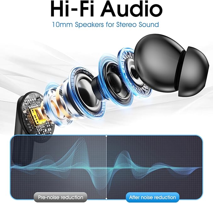 Language Translator Earbuds, Real Time Translation Earbuds 3-in-1 Translation 144 Languages & Accents LCD Touch Screen Open-Ear Design Language Translator Headphones with Digital Display-Black