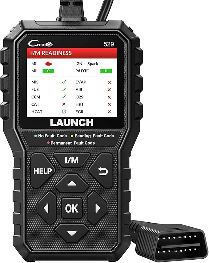2026 NEW Launch OBD2 Scanner CR529 Code Reader Check Engine Light for All OBDII Car After 1996 Full OBD2 Functions Mode 8, I/M Readiness DTC Lookup Lifetime Free Update Scan Tool [Upgrade Version]