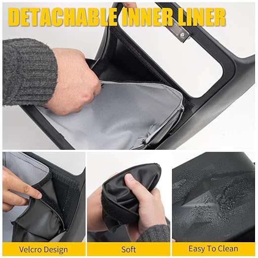 Trash Can Compatible with 2023-2025 2026 Honda Pilot Trash Bin Magnetic-Closure Garbage Can Magnetized Trash Bin Extra Rear 2nd Row Storage Box for 2024 Pilot Accessories