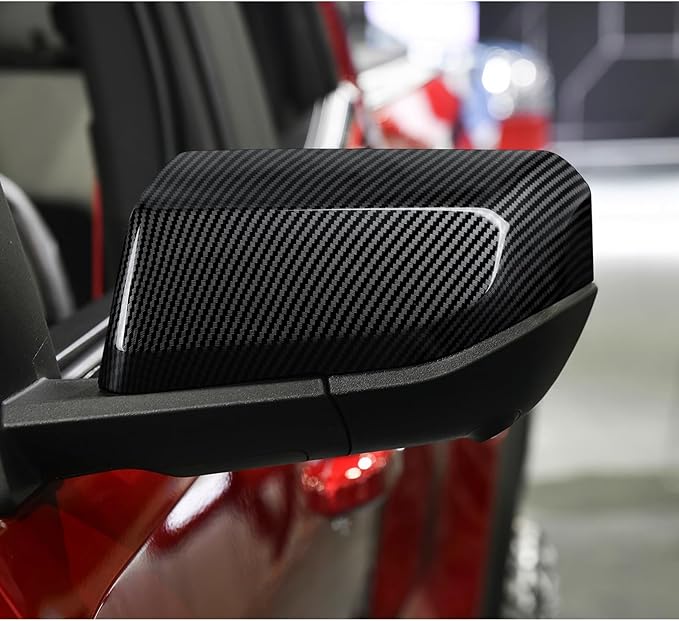 Car ABS Carbon Fiber Exterior Rearview Mirror Cover Interior Trim Side Mirror Decor for Chevy Colorado/GMC Canyon 2023 2024 2025 2026 Accessories