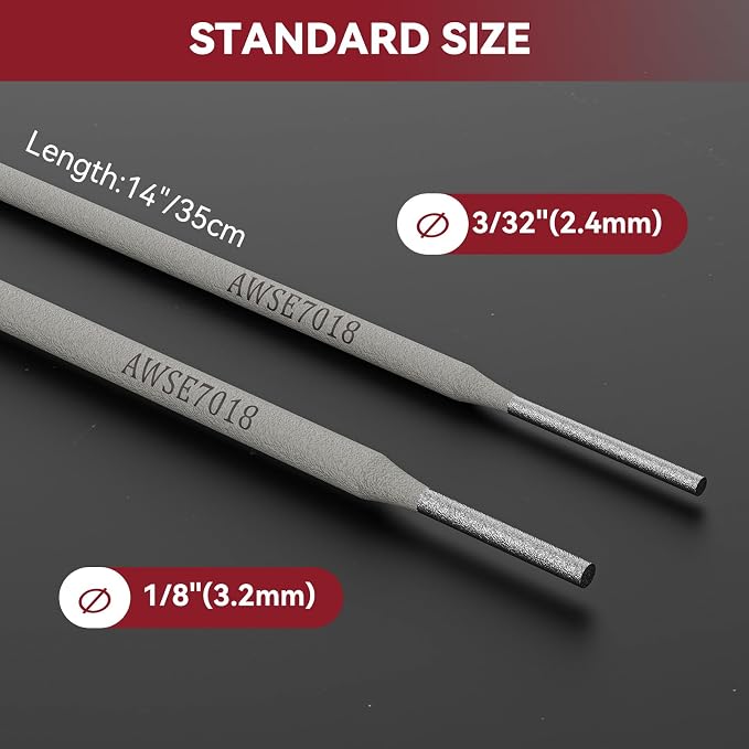 ARCCAPTAIN E7018 Welding Rod 3/32'' 2LB Low Hydrogen Carbon Steel Welding Sticks Electrodes, Welding Rods ARC Welding Equipment