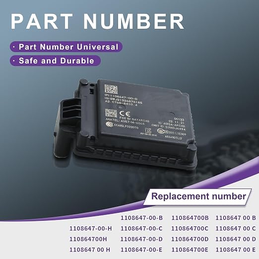 1108647-00-D Car Front Radar Sensor Distance Control Module Acc 12V 7 Pin Compatible with Tesla Model 3 (5YJ3) 2017-2024 Model Y (5YJY) 2019-2024 Model S (5YJS) 2012-2024 1108647-00-B