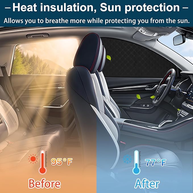 XCBYT Car Window Shades for 2019-2024 RAV4 | 2-in-1 Breathable Mesh & Blackout Side Window Covers | UV Protection & Privacy for Baby Naps, Camping & Car Rest (4 PCS)