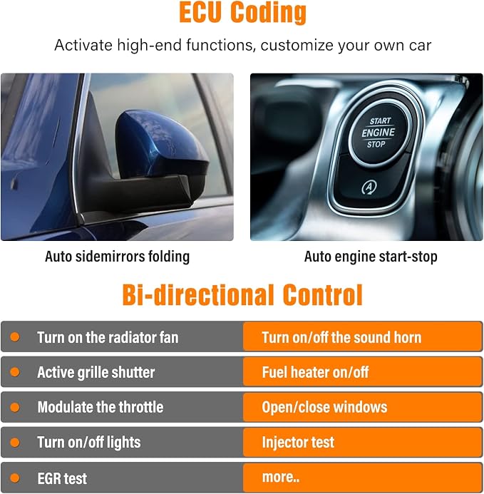 Launch Code Reader, All Systems Bi-Directional Professional Automotive Diagnostic Scan Tool