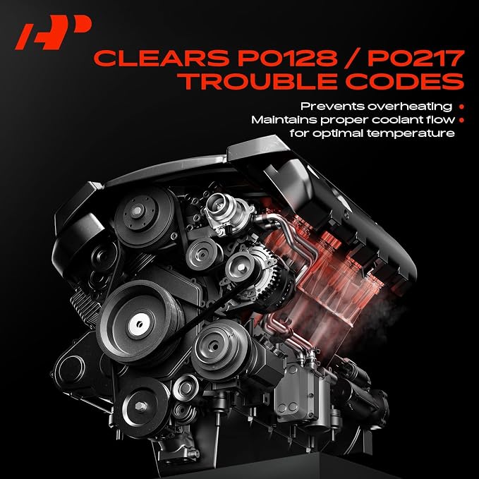 A-Premium Upgraded Aluminum Engine Coolant Thermostat Housing Assembly with Sensor & O-ring Compatible with Chevy Cruze 11-16, Sonic 12-20, Trax 13-21 & Buick Encore 13-21, 1.4L, Replace# 55565336
