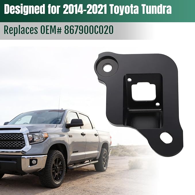 Backup Camera Mount Bracket for Toyota Tundra 2014-2021 Heavy-Duty Aluminum Alloy– Direct Replacement for OEM 867900C020 – No Drilling Required