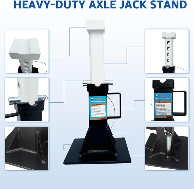 HKTE 14 Ton Jack Stands 28000 lbs Heavy Duty Car Jack Stands Adjustable 12''–17.7'' Vehicle Jack Stands Wide Base Dual Lock Steel Automotive Jack Stands for Trucks SUVs Garage,2 Pack