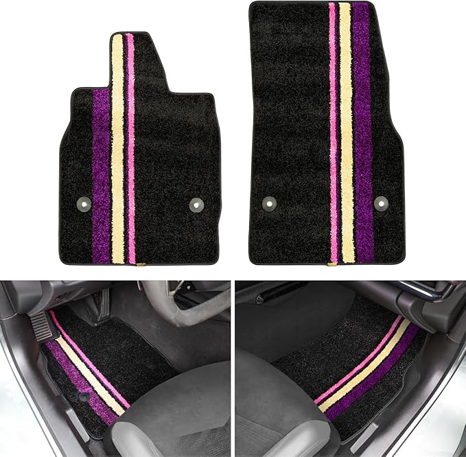 Black Floor Mats Protectors Floor Liners Compatible with for Corvette C8 Coupe 2020-2026 Accessories All Weather Anti-Scratch Wear-Resistant Floor Protection Carpet Foot Pad