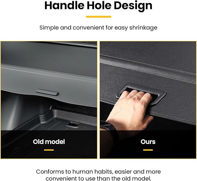 Cargo Cover for Hyundai Tucson 2022-2026, Retractable Trunk Cover Privacy Shade for 22-26 Hyundai Tucson, Leather + Net