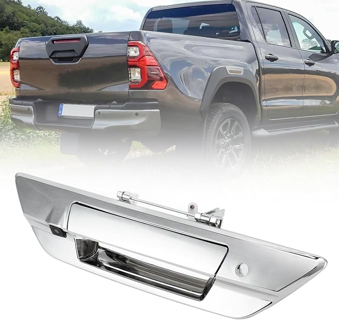 Car Trunk Handle Color Backup Camera, Parking Camera Backup Assistant Reversing Cam Replacement for 2017‑2021, IP66, 150‑170° Wide Angles(Silver)