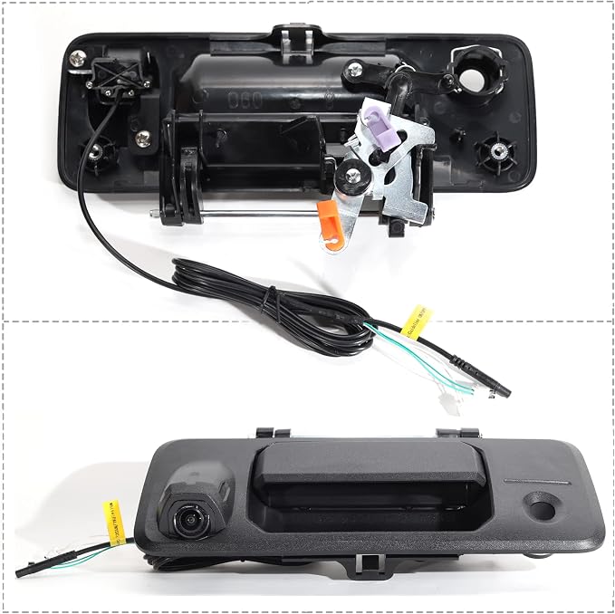 EWAY Tailgate Handle Backup Camera 7 Inch TFT LCD Monitor Kit for 2014-2019 Toyota Tundra Rear View Reversing Backing Cameras Monitor Kit Optional Guideline