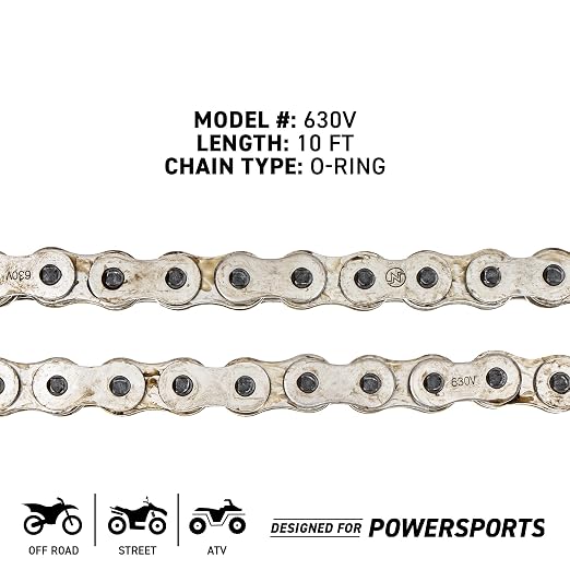 NICHE 630 O-Ring Motorcycle Drive Chain Bulk Reel with 2 Connecting Master Link (10 Feet)