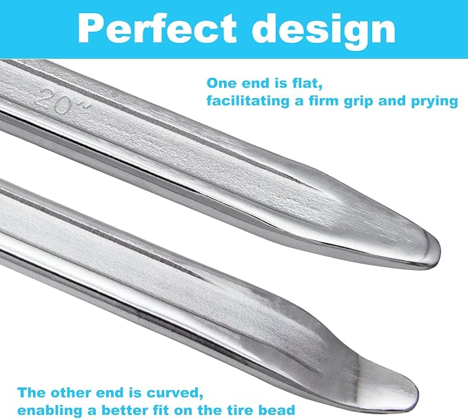 2 Pack 28 Inch Tire Spoons Iron,Heavy Duty Tire Changing Tool Tire Levers Bar,for Cars,Motorcycles,Dirtbike,Lawn Mower Tire Spoon (28 inch)