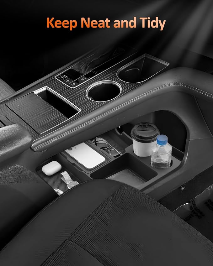CDEFG for 2021-2025 2026 Toyota Sienna Console Bottom Silicone Organizer Storage Box - Lower Center Console Tray Accessories -Not Compatible with Refrigerator Model Configurations