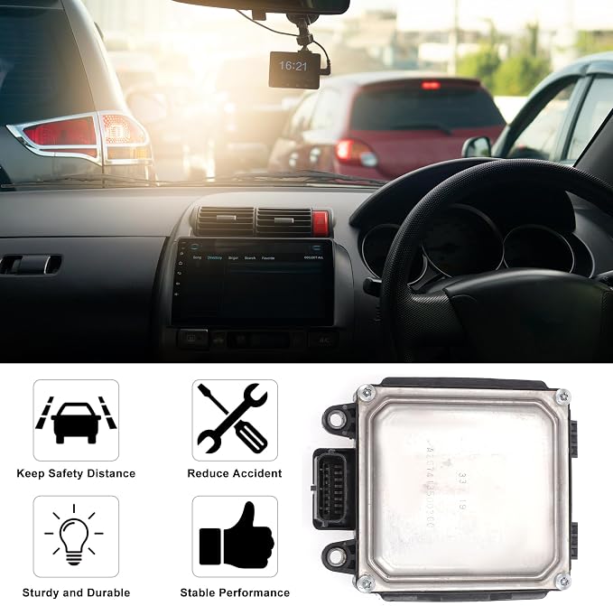 Cruise Control Distance Radar Sensor for Ram 1500 19-24 Distance Detection Automotive Car Cruise Control Module Unit No.68263397AD Metal Plastic 1 Pc