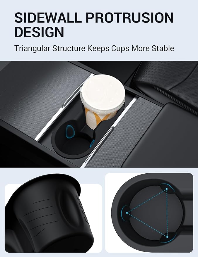 Motrobe New Tesla Model Y/3 Center Console Organizer and New Model Y/3 Cup Holder Insert