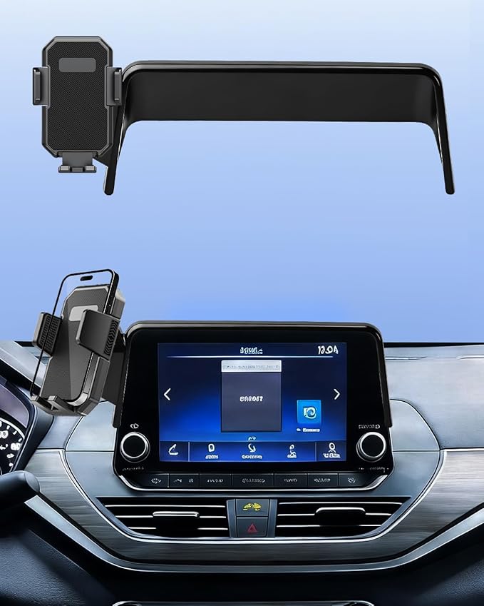 PZK Car Phone Holder for Nissan 2021-2025 Rogue/2020-2025 Sentra/2019-2025 Altima Accessories, Phone Mount for Rogue Sentra Altima with 8-inch Screen Auto Lock Automobile Cradles Fit 4.0-7.0'' Phones