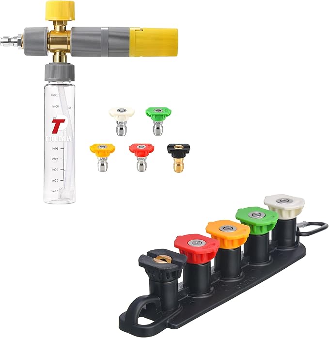 Tool Daily Foam Cannon, Pressure Washer Spray Nozzle Tips with Nozzle Holder