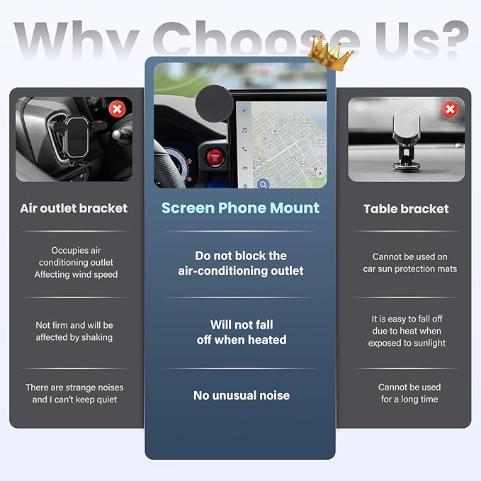 Car Phone Holder for Toyota Tacoma 2024 2025 2026- for MagSafe Magnetic Cell Phone Mount for Tacoma Accessories 14 inch Touchscreen - Cradles Strong Magnets for iPhone（Not fit 8 inch