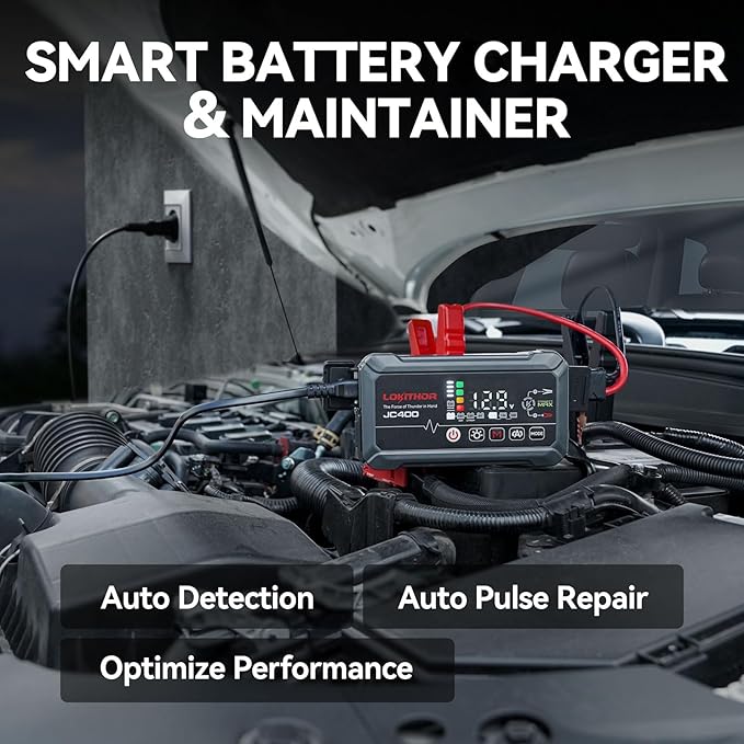 LOKITHOR JC400 9-in-1 Car Battery Charger and Cable04 X-Connect M8 Eyelet Terminal Accessory