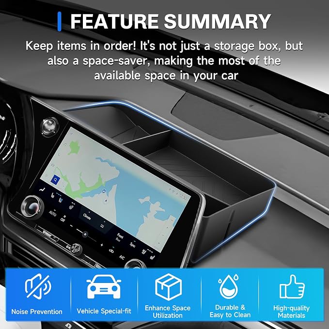 SXCY for 2026 Lexus TX Center Dashboard Organizer for 2024 2025 2026 Lexus TX Accessories Center Console Tray 2026 Lexus TX Screen Back Tray TPE Dash Organizer Tray