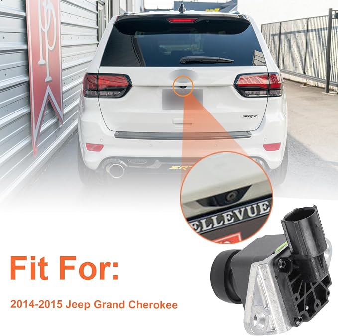 Car Rear View Back up Camera HD Fit for Jeep Grand Cherokee 2014-2015, Park Assist Backup Camera Safety w/Reverse Trajectory Replace OEM# 68375333AA