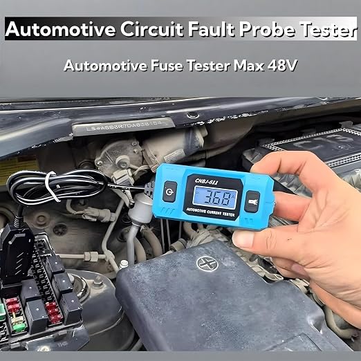 Automotive Circuit Fault Probe Tester, CNBJ-611 Car Circuit Tester, Automotive Fuse Tester Max 48V, Circuit Fault Test Tool, Blade Fuse with Gloves New (2 Sets)
